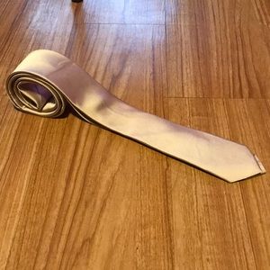 Express Cream Silk Skinny Tie